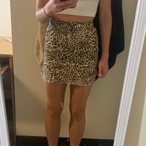 Cheetah print mini skirt